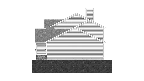 The Ryland house plan, exterior view 2